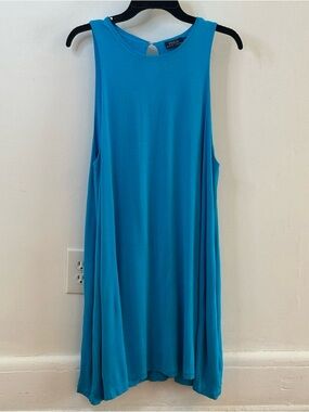 Polo by Ralph Lauren Blue Sleeveless Flowy Casual Viscose Lined Dress, Size XL
